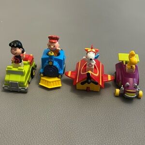 Set of 4 Vintage McDonald’s Snoopy Racer Cars